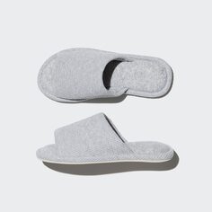 Тапочки UNIQLO с открытым носком, серый