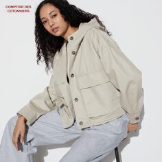 Парка из смесового хлопка (comptoir de cotonnier) UNIQLO, серый