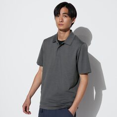 Рубашка-поло Dry EX (с коротким рукавом) UNIQLO, серый