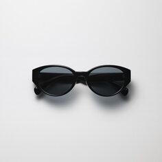 Овальные солнцезащитные очки в форме кошки UNIQLO, темно-серый