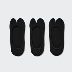 Очень короткие носки (таби, 3 пары) UNIQLO, черный