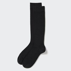 Высокие носки из теплотехнического материала UNIQLO, черный