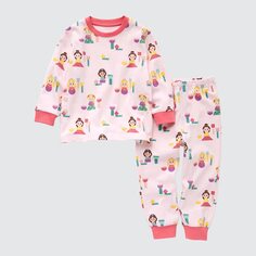 Пижама Disney Kidia (с длинным рукавом) UNIQLO, розовый