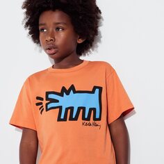Детская футболка с графикой ny pop art ut UNIQLO, оранжевый