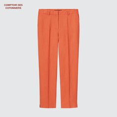 Панамские льняные зауженные брюки (Comptoir de Cotonnier) UNIQLO, оранжевый