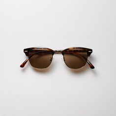 Солнцезащитные очки browline с защитой от ультрафиолета UNIQLO, коричневый