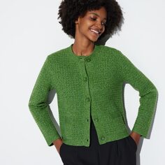 Кардиган Knitted Short Uniqlo, зеленый