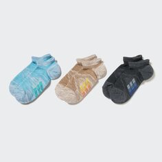 Короткие носки (3 пары) UNIQLO, синий
