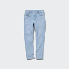 Ультраэластичные мягкие джинсы (на молнии) UNIQLO, синий