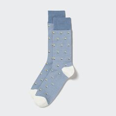 Полосатые носки с мотивом UNIQLO, синий