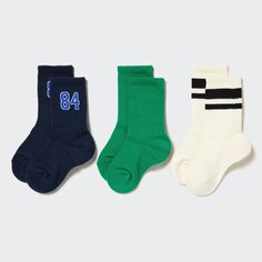 Обычные носки (3 пары) UNIQLO, синий