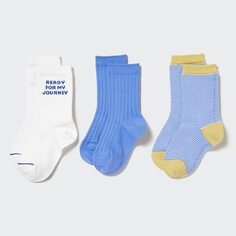 Обычные носки (3 пары) UNIQLO, синий