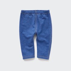 Леггинсы (стандартного кроя, под джинсовую ткань, длина три четверти) UNIQLO, синий