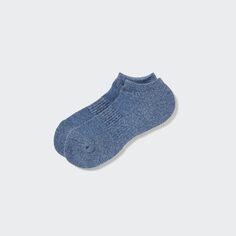 Короткие носки с ворсом Heattech UNIQLO, синий