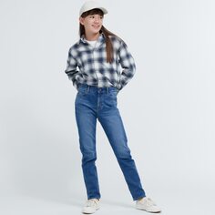 Ультраэластичные мягкие джинсы (на молнии) UNIQLO, синий