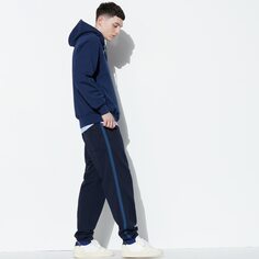 Спортивные штаны (боковая линия/большая длина 68-74 см) UNIQLO, темно-синий