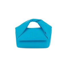 Кожаная сумка JW Anderson Twister среднего размера, с ручкой сверху, цвет Синий