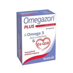 Health Aid Omegazon Plus Coq10 60 капсул, Healthaid