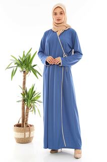 Молитвенное платье с завязками сбоку, цвет индиго, синий medipek, темно-синий