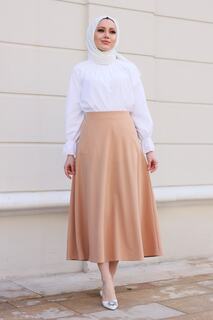 Молочно-коричневая юбка Kilos VOLT CLOTHİNG, бежевый