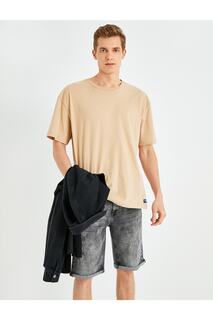 Моющиеся джинсовые шорты Koton, серый