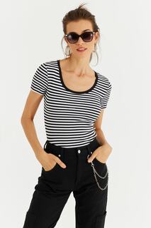 Женская блузка-бретелька в черно-белую полоску RX425 Cool &amp; Sexy, разноцветный