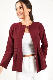 Женская бордовая куртка на шнурке на талии armonika, бордовый