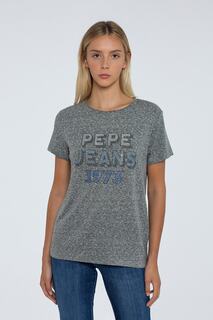 Футболка Женская/Девочка Серая Pepe Jeans, серый