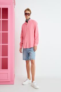 Мужская розовая рубашка Koton, зеленый