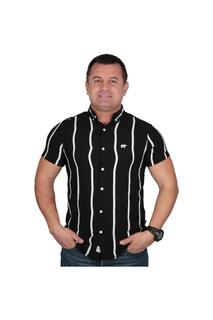 Мужская рубашка с коротким рукавом Sergio Bad Bear, черный