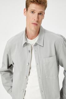 Мужская серая рубашка Koton, серый