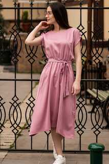 Женское платье с эластичной резинкой на талии пыльной розы armonika, розовый