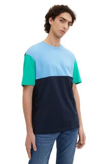 Мужская футболка небесно-синего цвета «Капитан» Tom Tailor Denim, синий