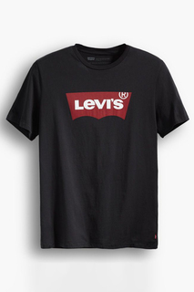 Мужская футболка с логотипом Levi&apos;s, черный Levis