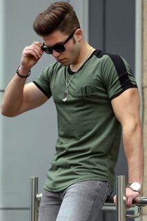 Мужская футболка цвета хаки с принтом 4472 Madmext
