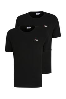 Мужская черно-черная футболка Fila, черный