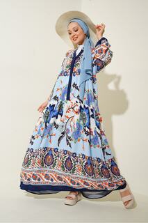 Аутентичное платье-хиджаб с рисунком – D.Blue Bigdart, разноцветный