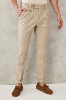 Мужские классические брюки узкого кроя бежевого цвета с боковыми карманами AC&amp;Co Altinyildiz Classics, бежевый
