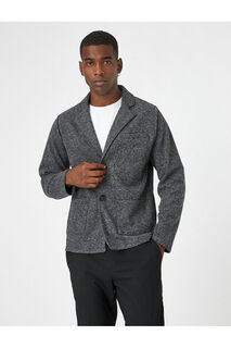 Базовая куртка с карманными пуговицами Koton, серый