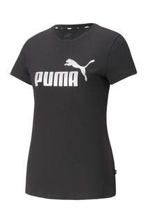 Футболка с металлизированным логотипом ESS+ Puma, черный