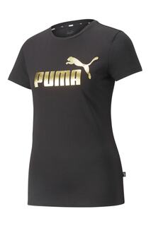 Футболка с металлизированным логотипом ESS+ Puma, черный