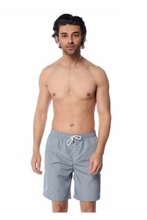 Мужские серые однотонные шорты для плавания среднего размера Dagi, серый