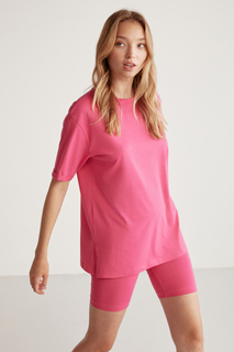 Базовая свободная футболка Betsy GRIMELANGE, розовый
