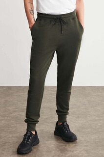 Мужские спортивные штаны Jeremiyah стандартного кроя с гибким тканевым поясом и эластичным карманом GRIMELANGE, хаки