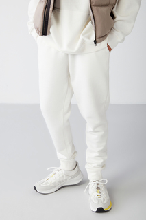 Мужские спортивные штаны Jeremiyah стандартного кроя с гибким тканевым поясом и эластичным карманом GRIMELANGE, экрю