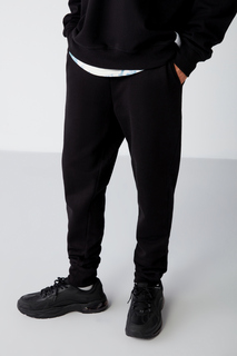 Мужские спортивные штаны Jeremiyah стандартного кроя с гибким тканевым поясом и эластичным карманом GRIMELANGE, черный