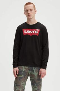 Футболка с рисунком Ls — черная мужская футболка B Hm Ls Levi&apos;s, черный Levis