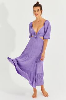 Женское сиреневое платье макси с открытой спиной и глубоким вырезом Cool &amp; Sexy, фиолетовый