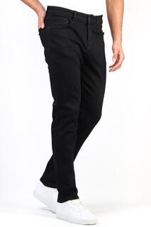 Мужские черные джинсы с круглым вырезом и гибкими джинсами из лайкры Джинсы HLTHE001973 - ЧЕРНЫЕ HLT JEANS, черный
