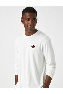 Базовая футболка с длинным рукавом Koton, белый